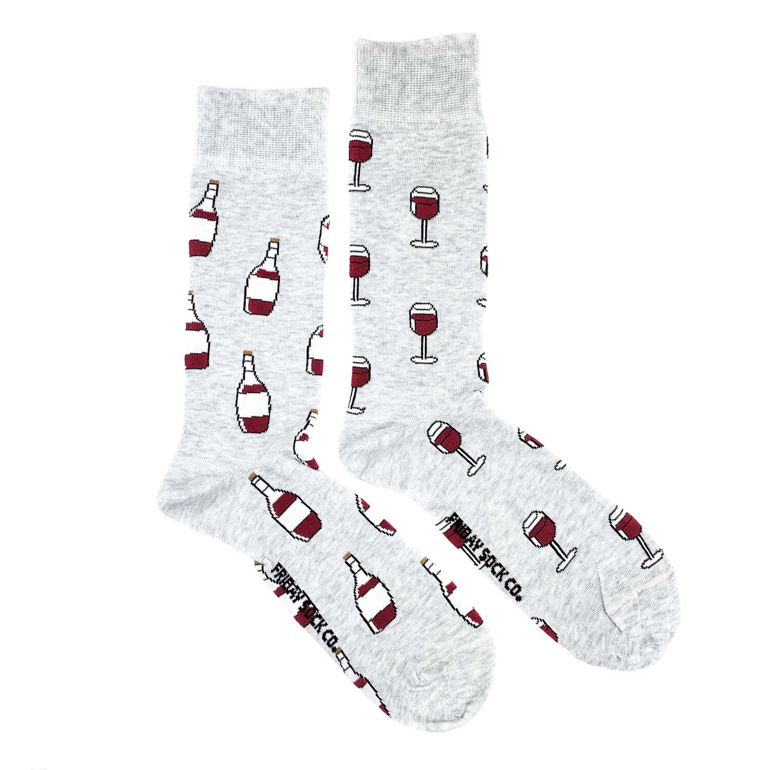 Men&#39;s Wine Bottle &amp; Wine Glass Socks