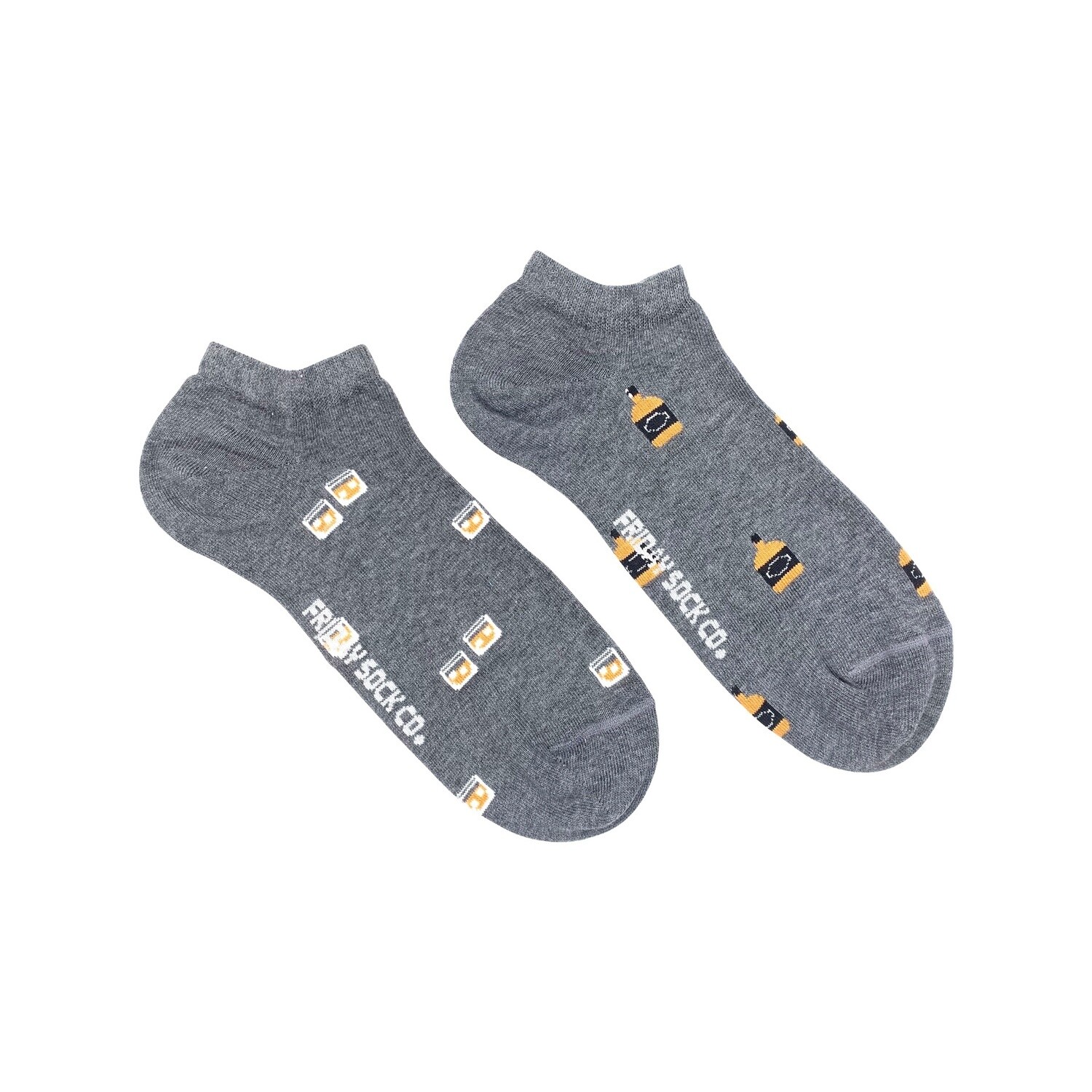 Men&#39;s Whiskey Glass &amp; Bottle Ankle Socks