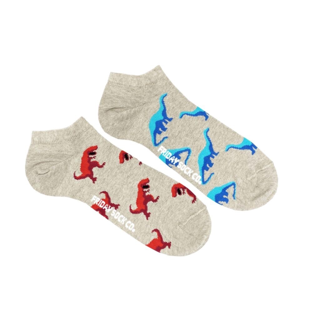 Men&#39;s T-Rex &amp; Brontosaurus Dinosaur Ankle Socks