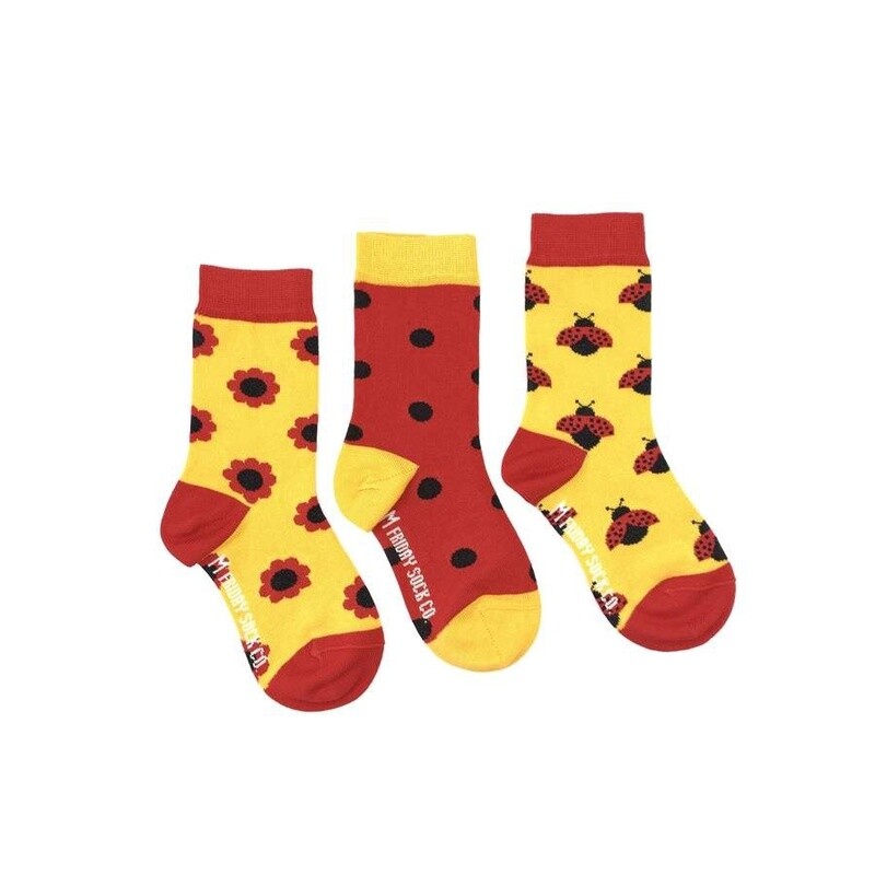 Kid&#39;s Ladybug, Flower, &amp; Dot Socks