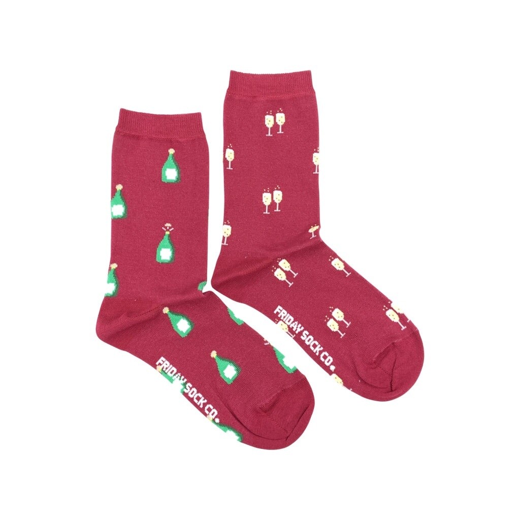 Women&#39;s Champagne &amp; Glass Socks