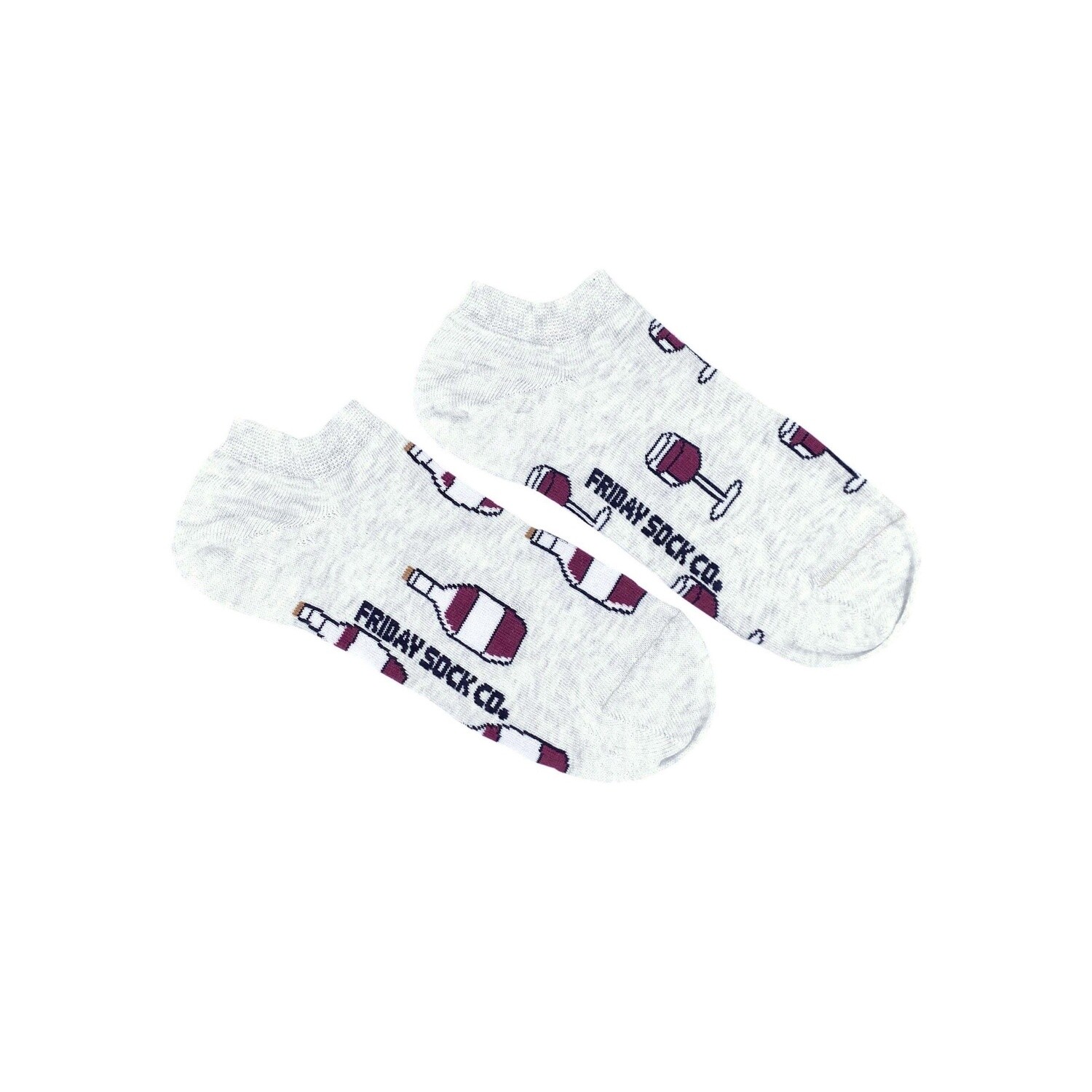 Women&#39;s Wine Bottle &amp; Wine Glass Ankle Socks