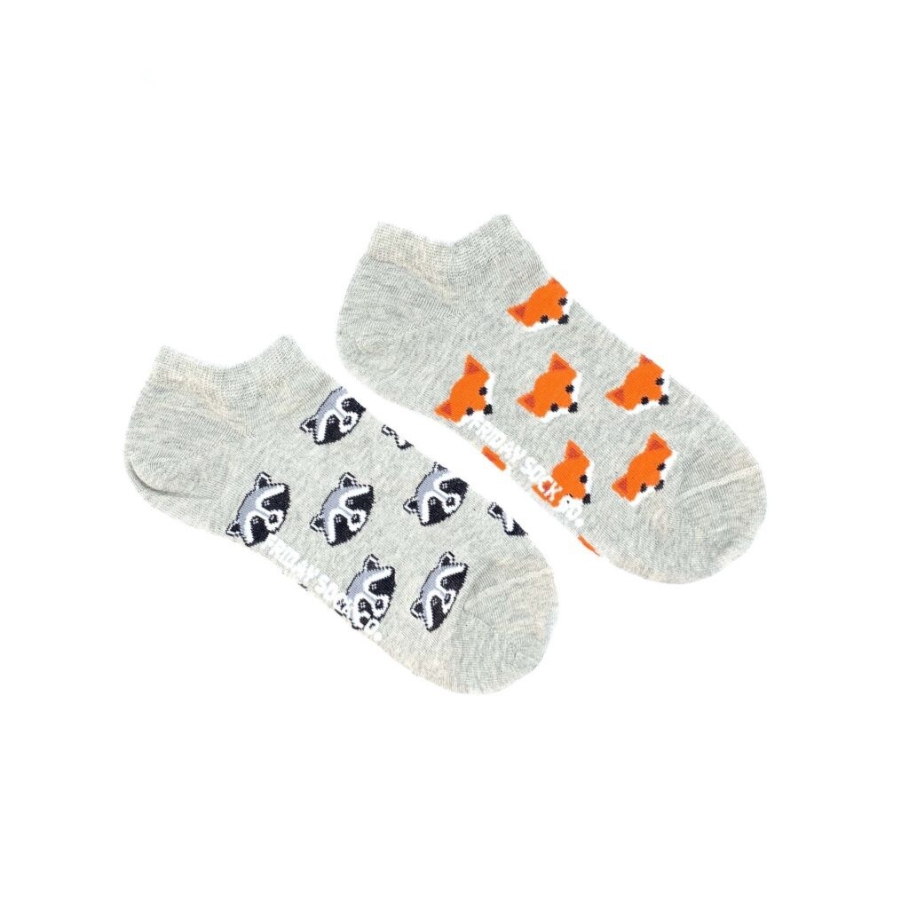 Women&#39;s Fox &amp; Raccoon Ankle Socks