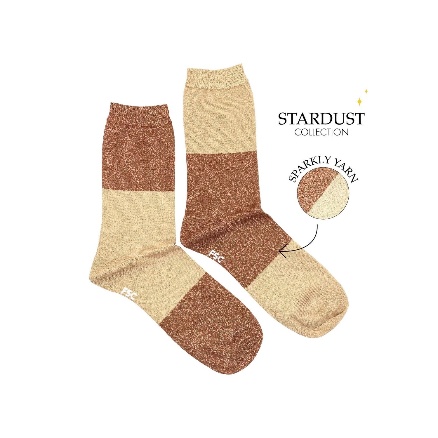 Women&#39;s Autumn Gold Stardust Socks