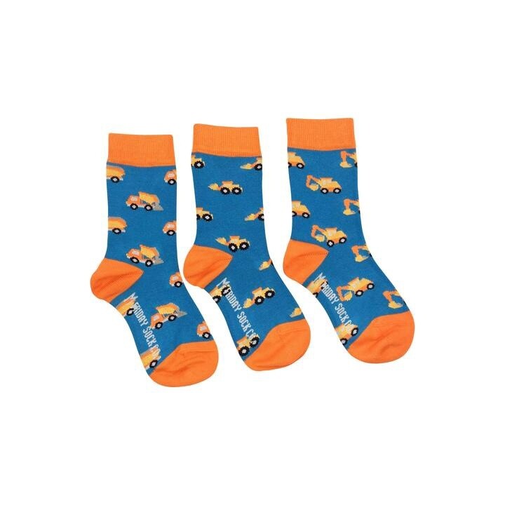 Kid's Digger, Bulldozer &amp; Dump Truck Socks