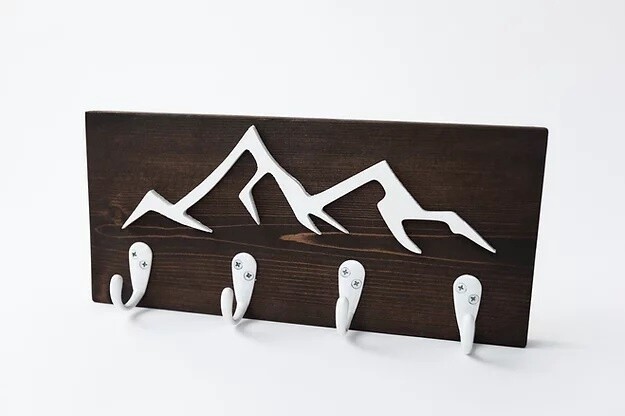Mountain Key Hook Sign