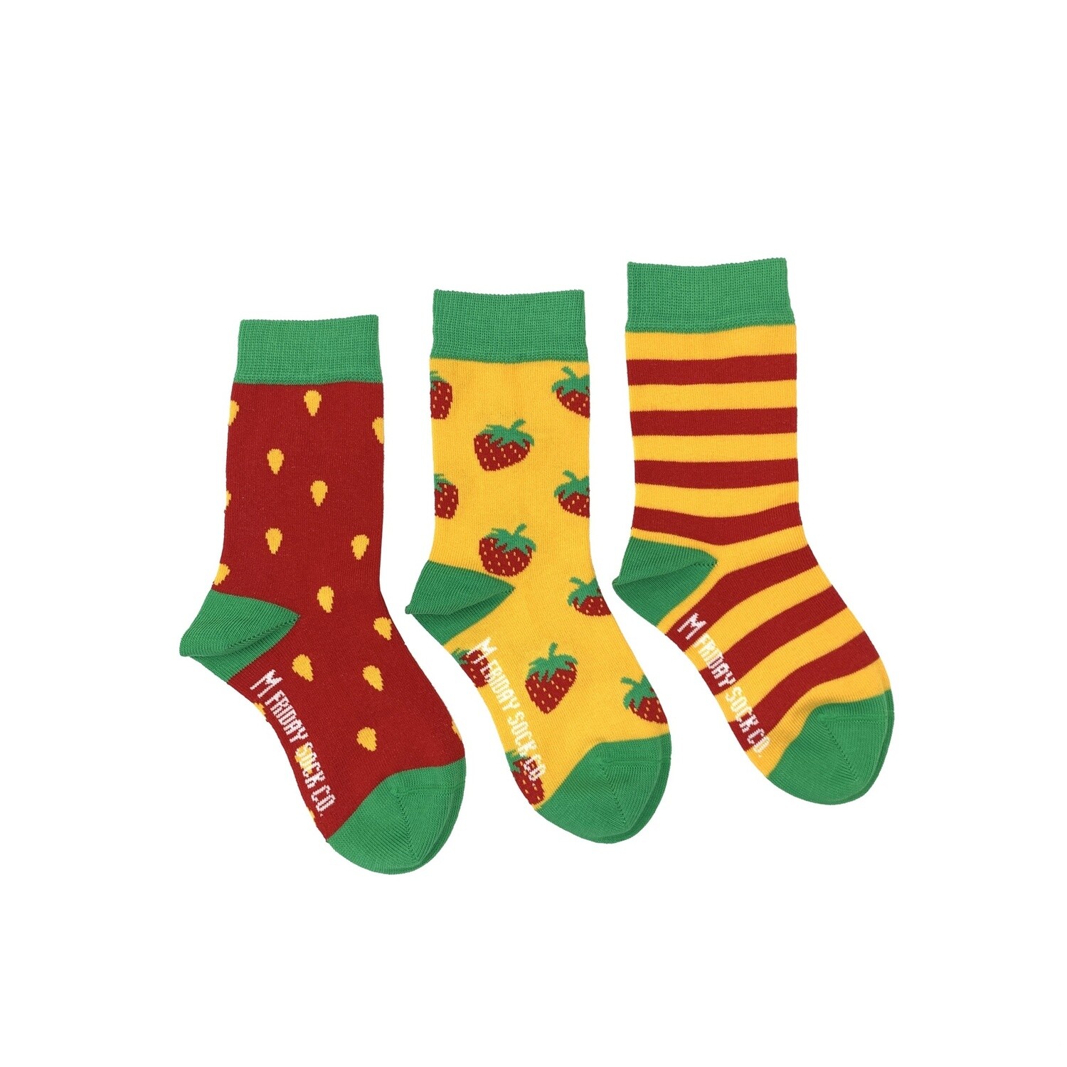 Kid&#39;s Inside Out Strawberry, &amp; Stripe Socks