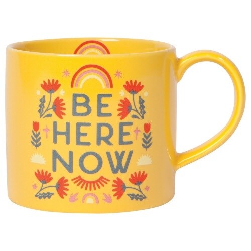 Mug in a box, Design: Be Here Now