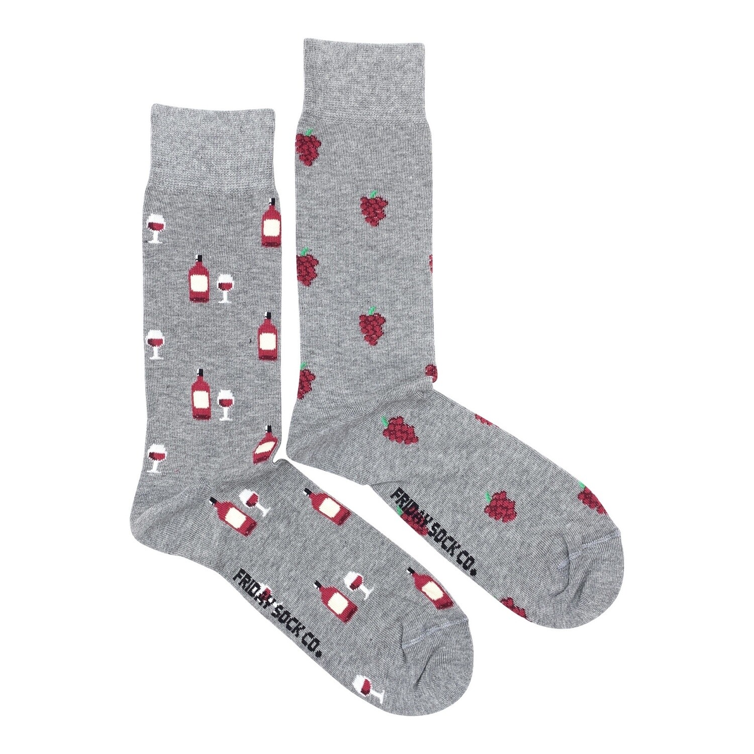 Men&#39;s Red Wine &amp; Grapes Socks