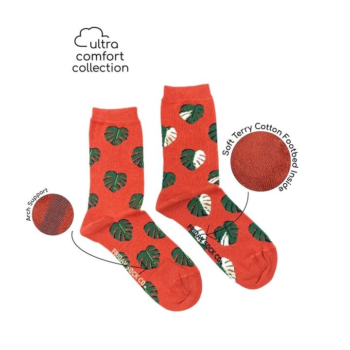 Women&#39;s Ultra Comfort Monstera Socks