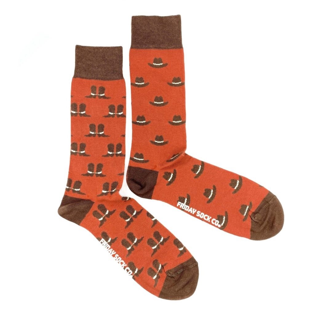 Men&#39;s Cowboy Hat &amp; Cowboy Boot Socks