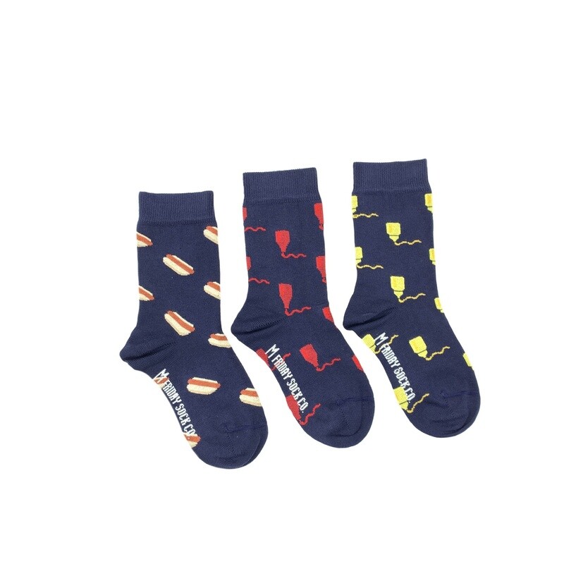 Kid&#39;s Mustard, Ketchup, &amp; Hot Dog Socks