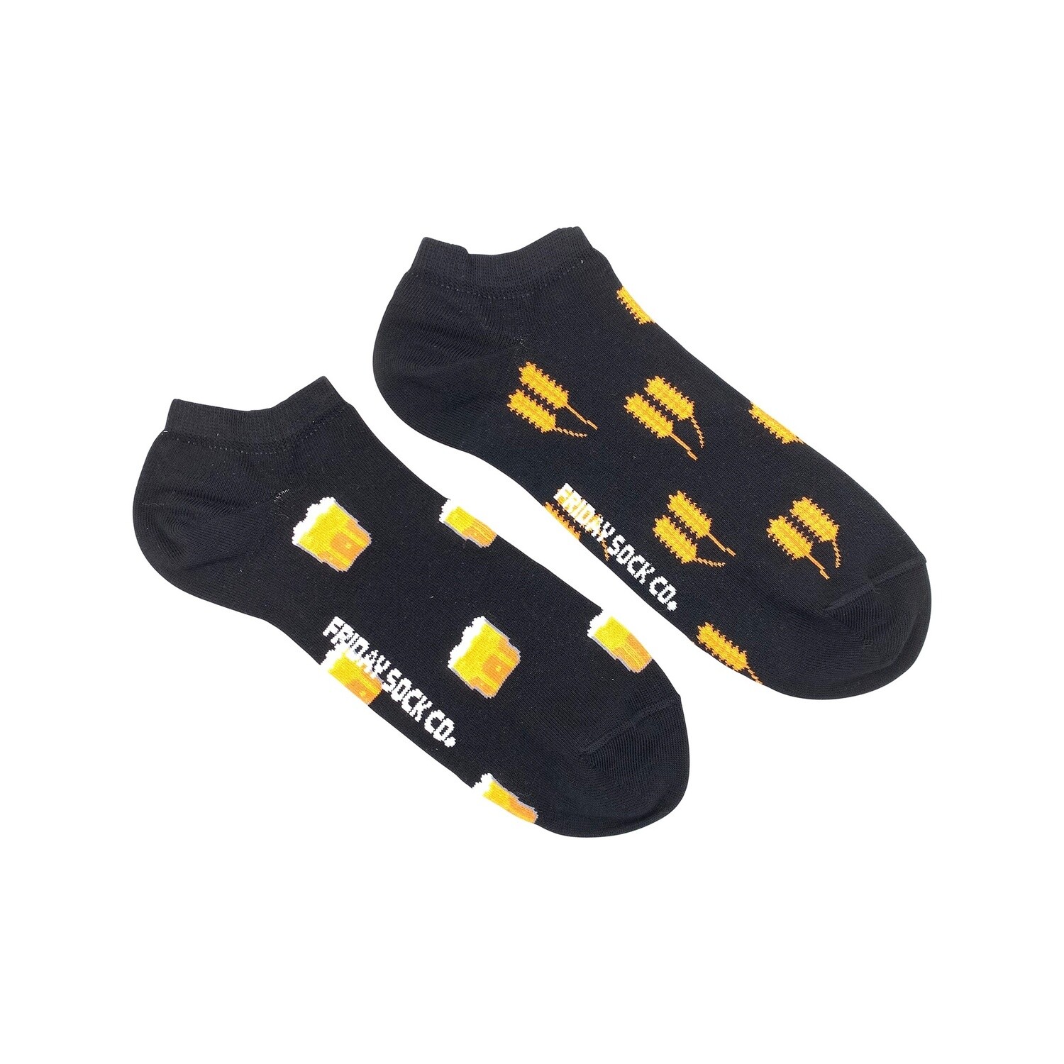 Men&#39;s Black Beer &amp; Wheat Ankle Socks