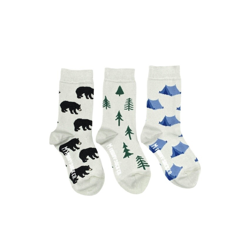 Kid's Tent Tree &amp; Bear Camping Socks