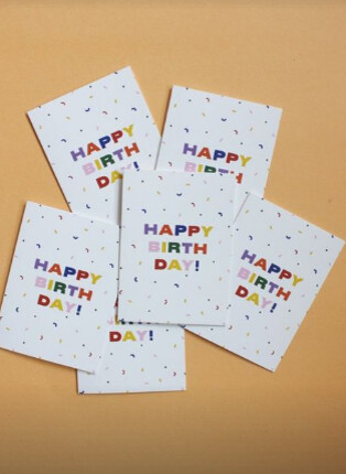 HAPPY BIRTHDAY - CONFETTI GREETING CARD