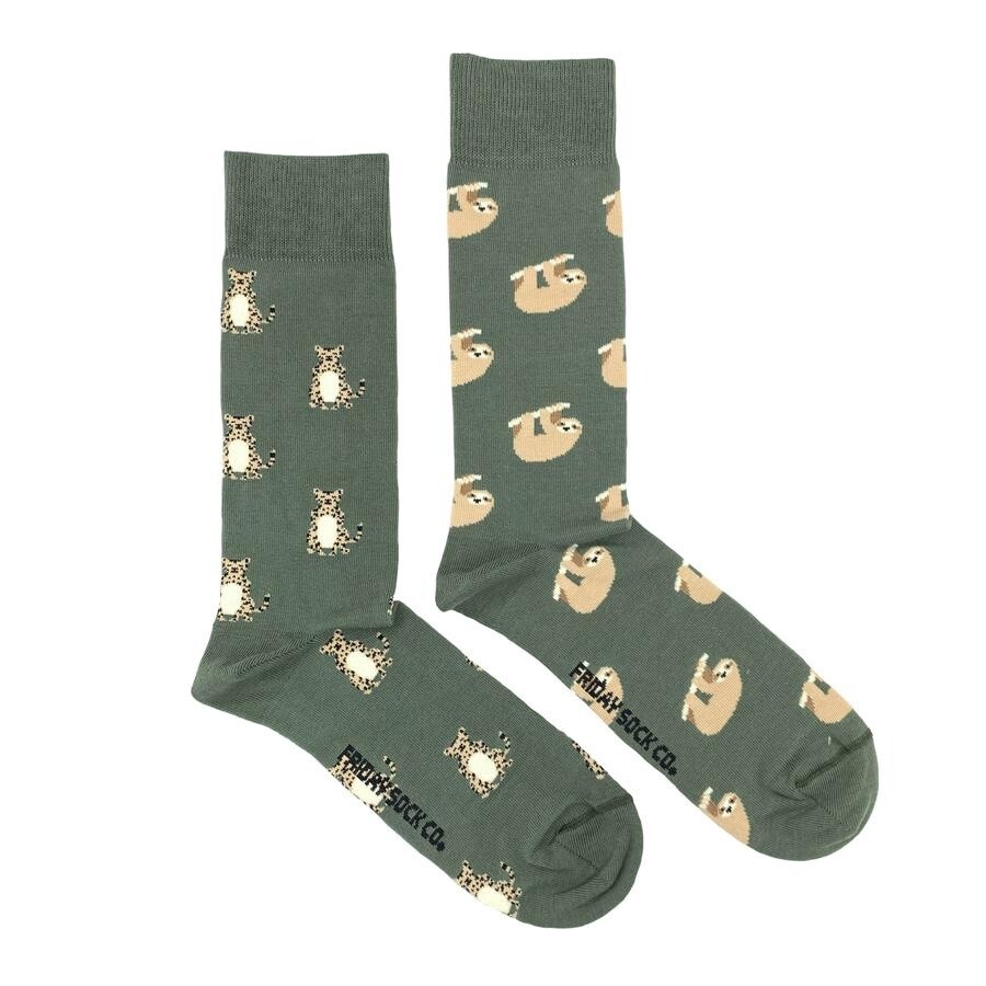Men&#39;s Cheetah &amp; Sloth Socks