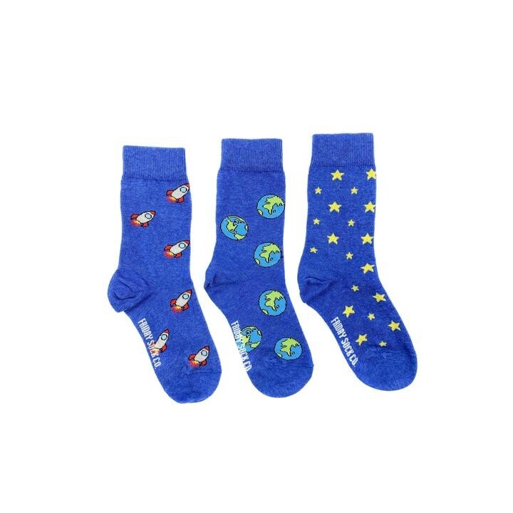 Kid's Earth, Rocket, &amp; Star Socks