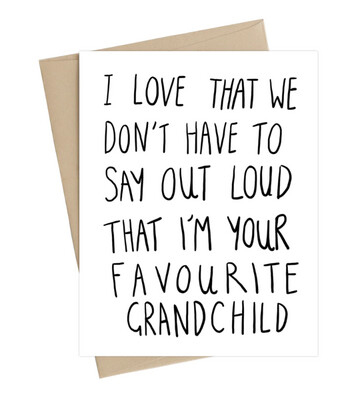 Favourite Grandchild Card
