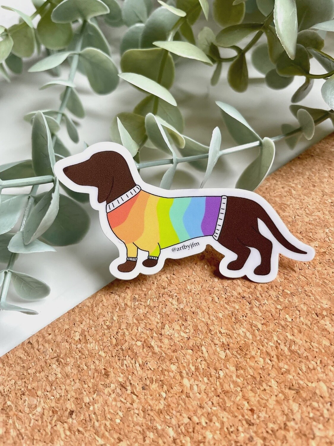 Rainbow Wiener Dog