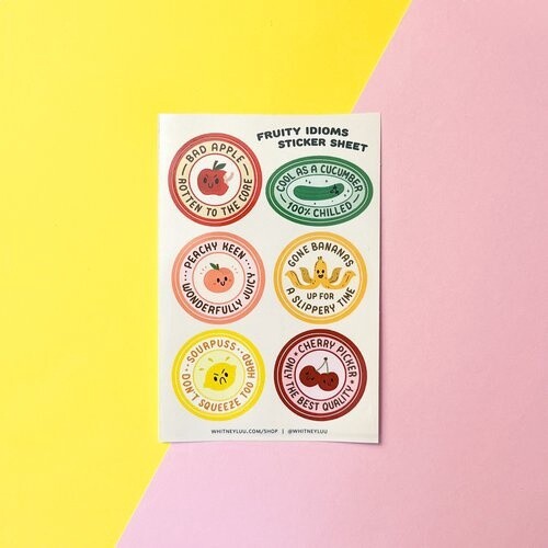 Fruity Idioms Sticker Sheet
