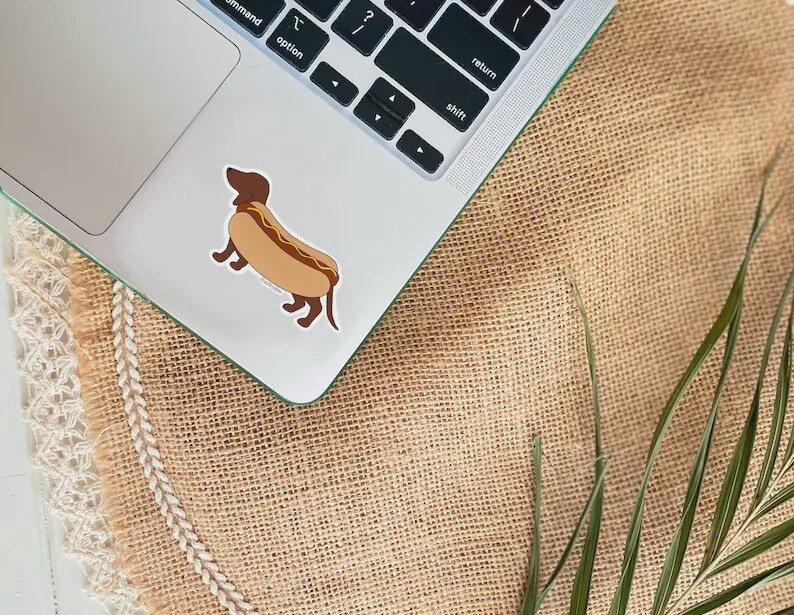 Hot Dog Wiener Dog Sticker
