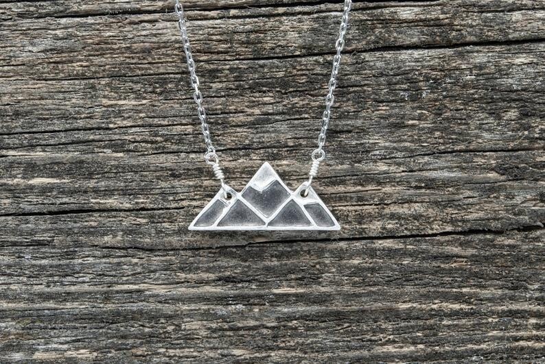 Three Peaks Mountain Necklace