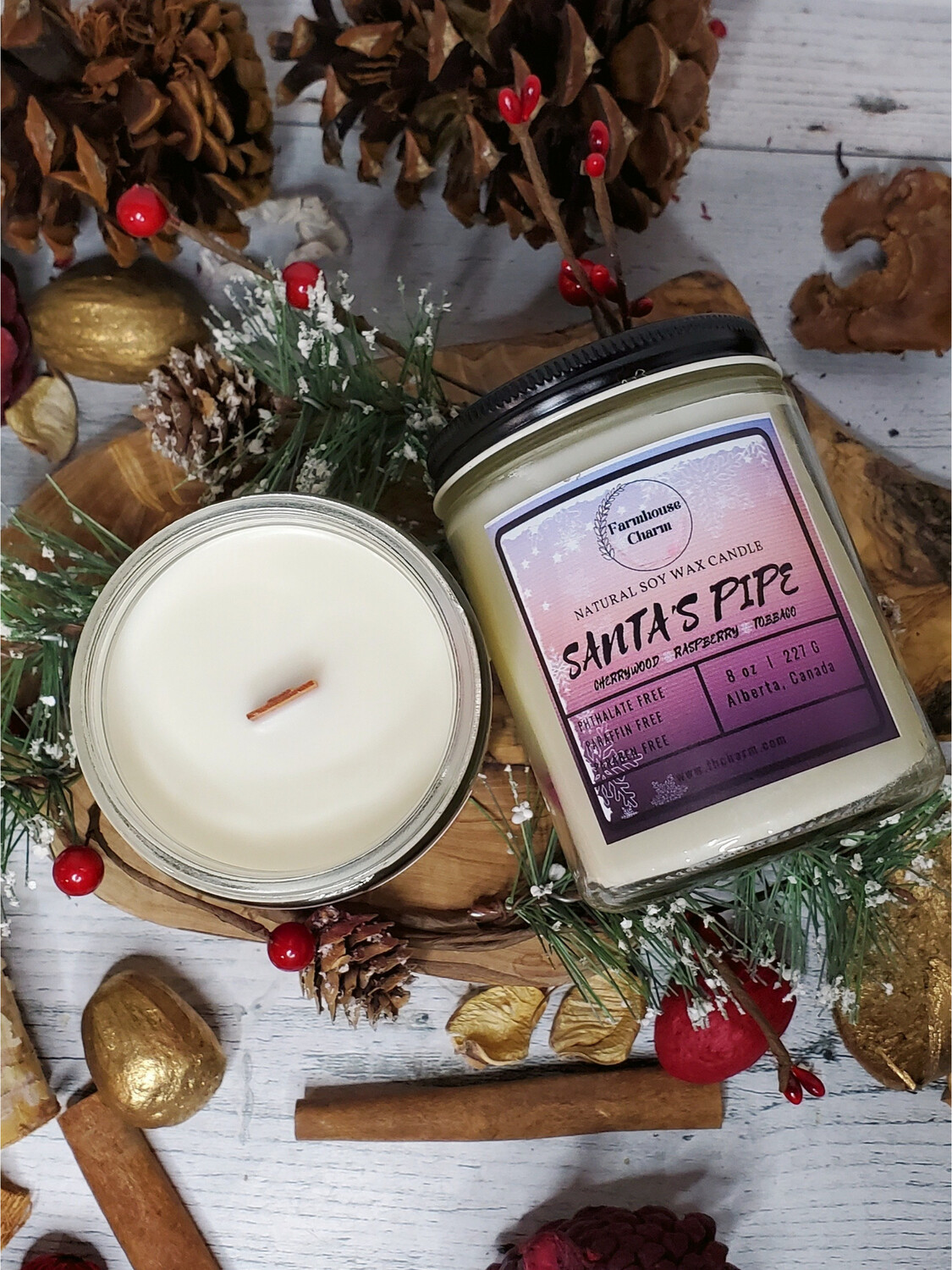Santa&#39;s Pipe Candle