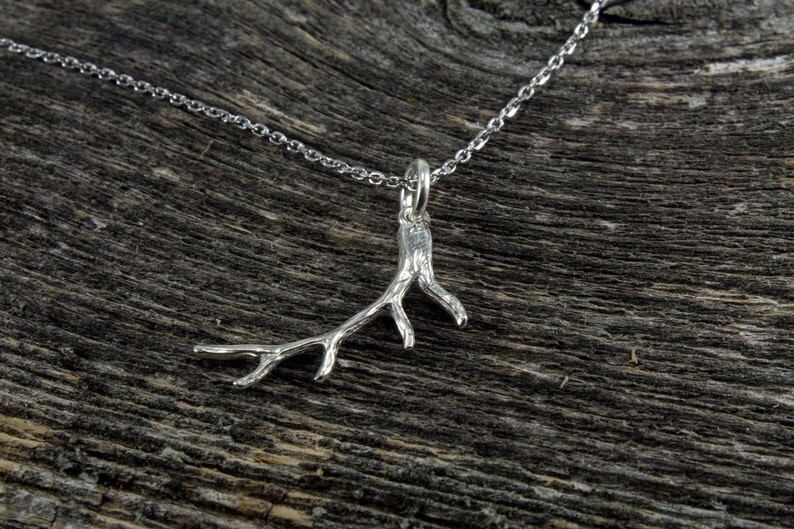 Short Mini Elk Antler Necklace
