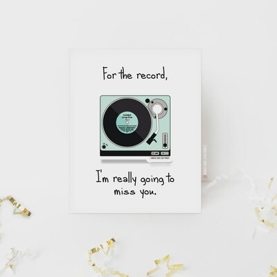 For the Record | Saying Goodbye | Specialty Card