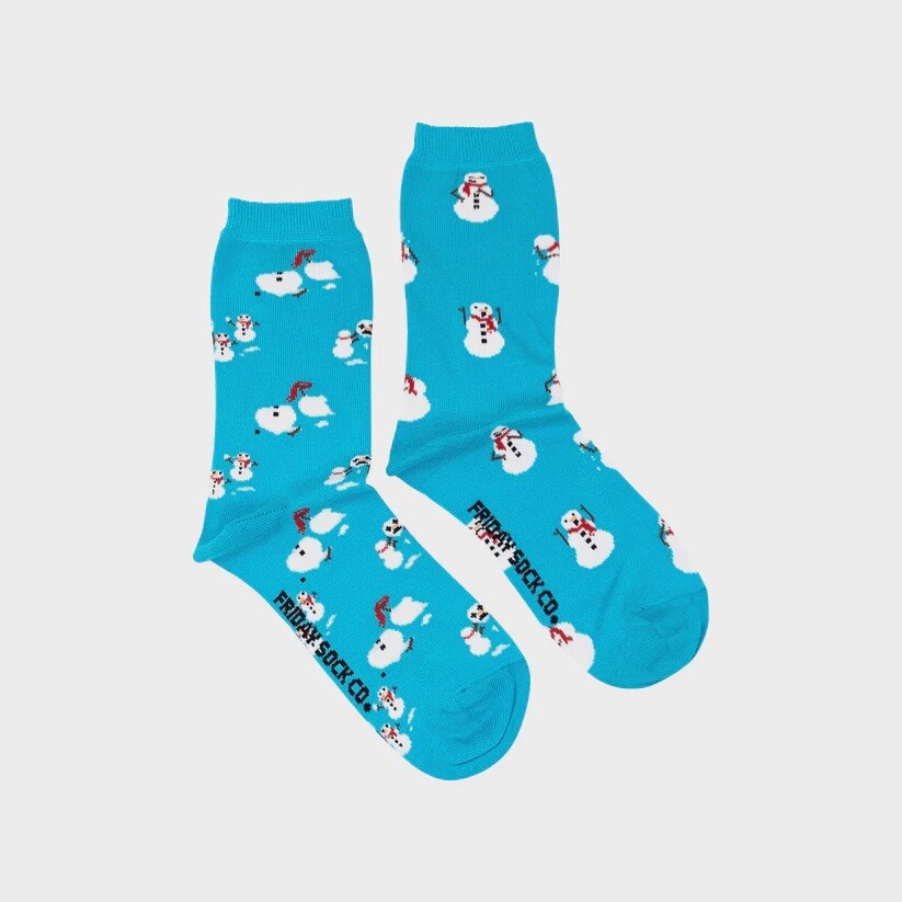 Women&#39;s Ugly Christmas Melting Snowman Family Socks