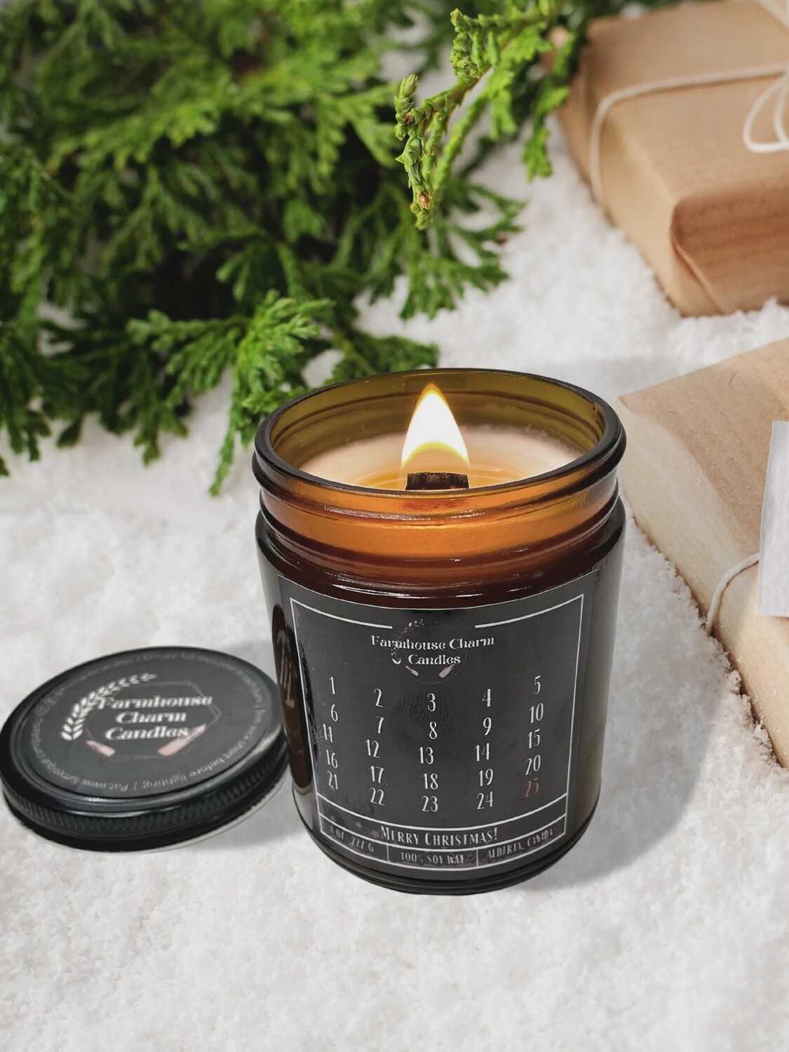 Advent Calendar (Merry Christmas) Natural Soy Candle