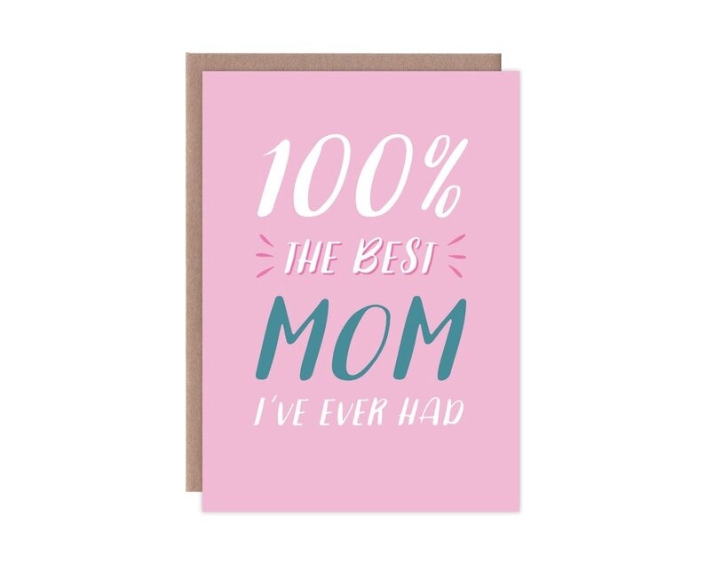 100% Best Mom Mother's Day Card