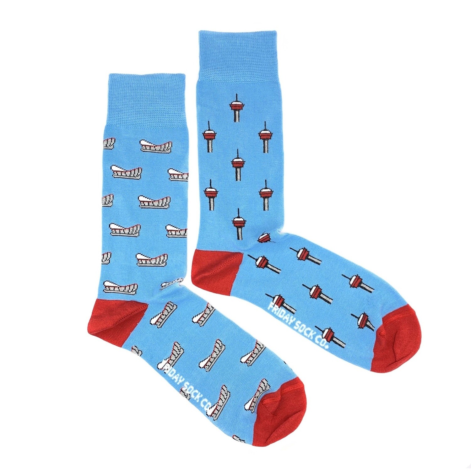 Men&#39;s Calgary Tower &amp; Calgary Saddledome Socks