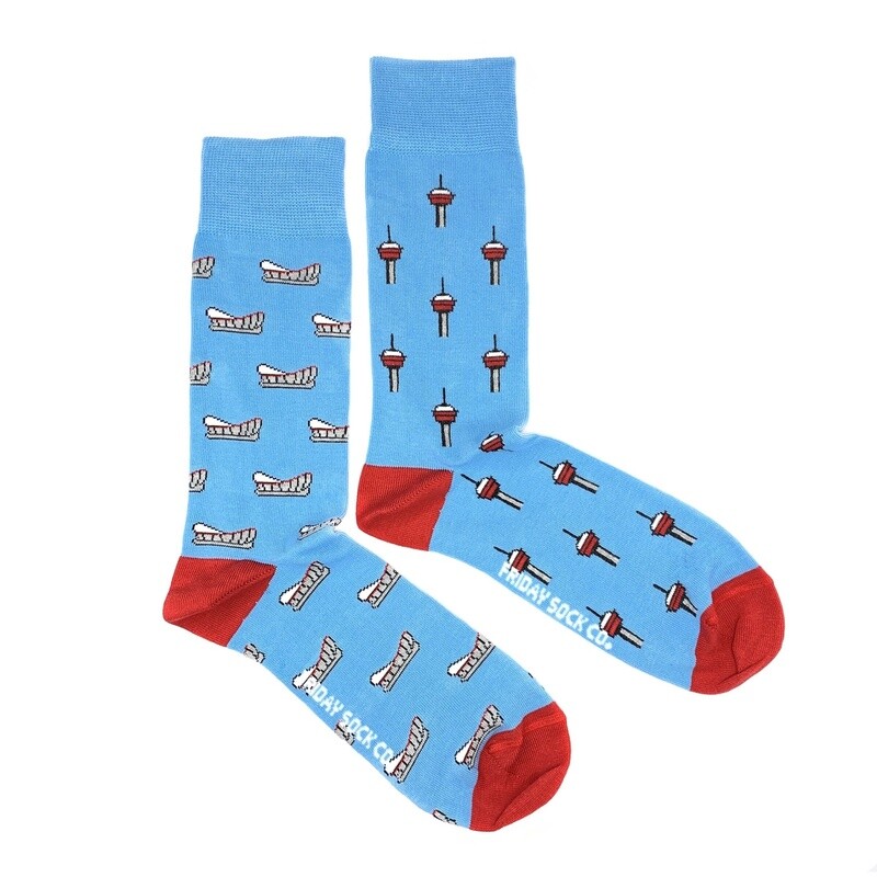 Men&#39;s Calgary Tower &amp; Calgary Saddledome Socks