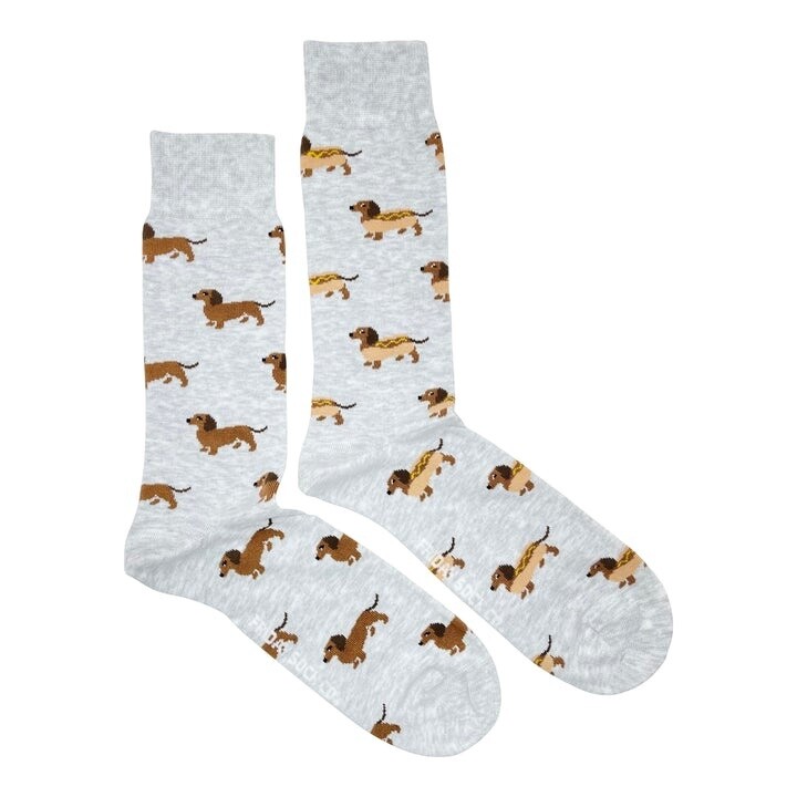 Men&#39;s Wiener Dog Hot Dog Socks