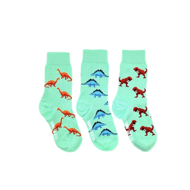 Kid&#39;s Stegosaurus, T-Rex, &amp; Brontosaurus Dinosaur Socks