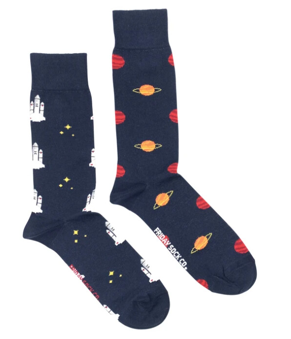 Men&#39;s Planet &amp; Space Shuttle Socks