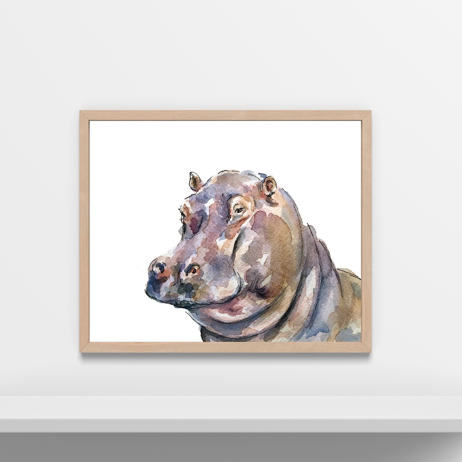 Hippo 8x10 Print