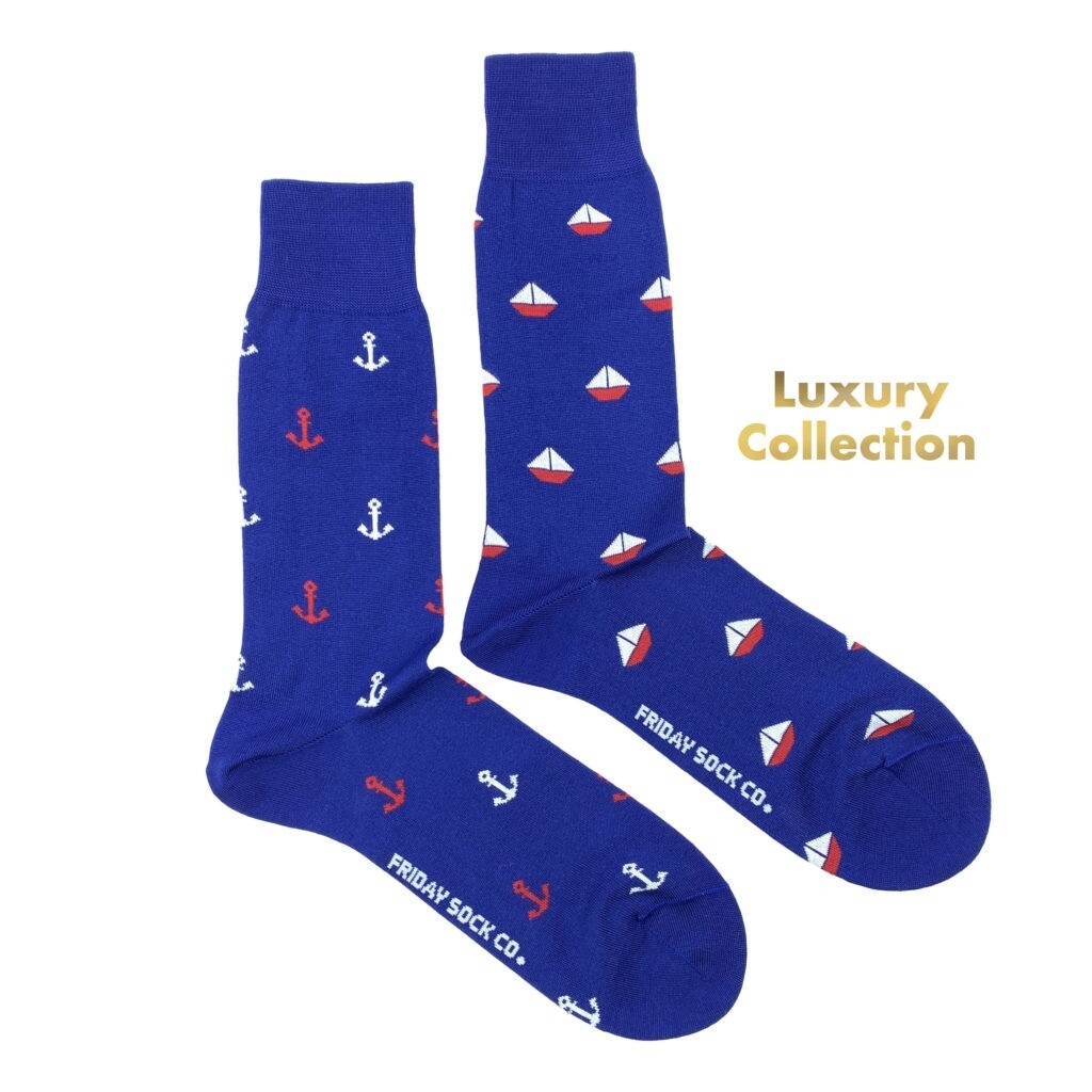 Men&#39;s Luxury Boat &amp; Anchor Socks