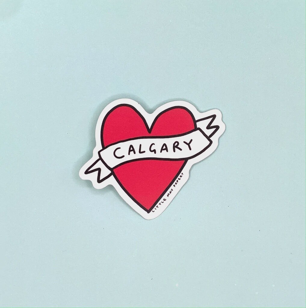 Calgary Heart Vinyl Sticker