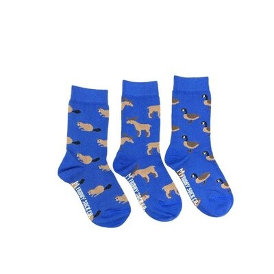 Kid's Beaver, Moose, & Goose Socks