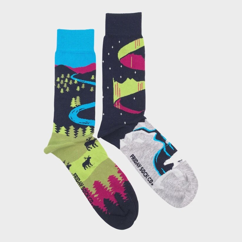 Men&#39;s Northern Canada Landscape Socks