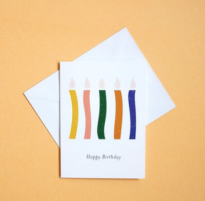 HAPPY BIRTHDAY - CANDLES GREETING CARD