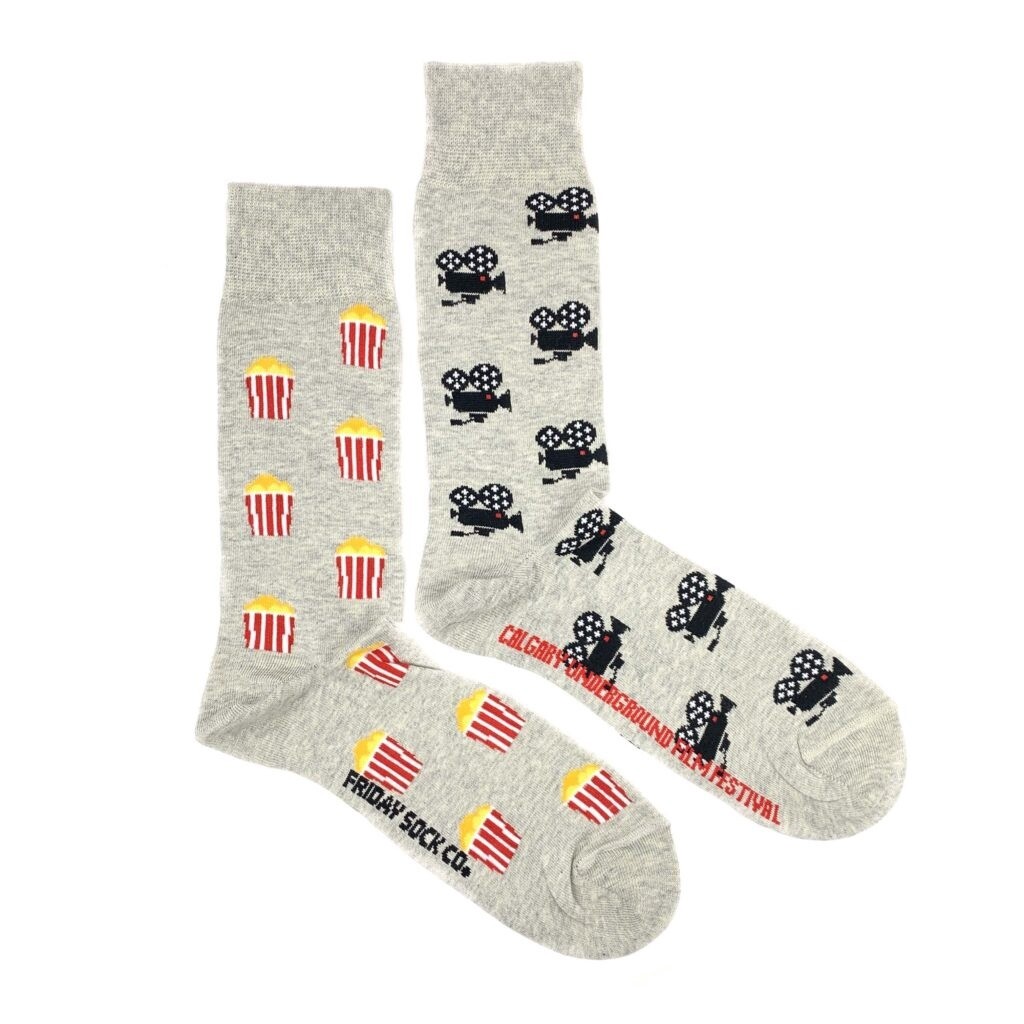 Men&#39;s Movie Camera &amp; Popcorn Socks