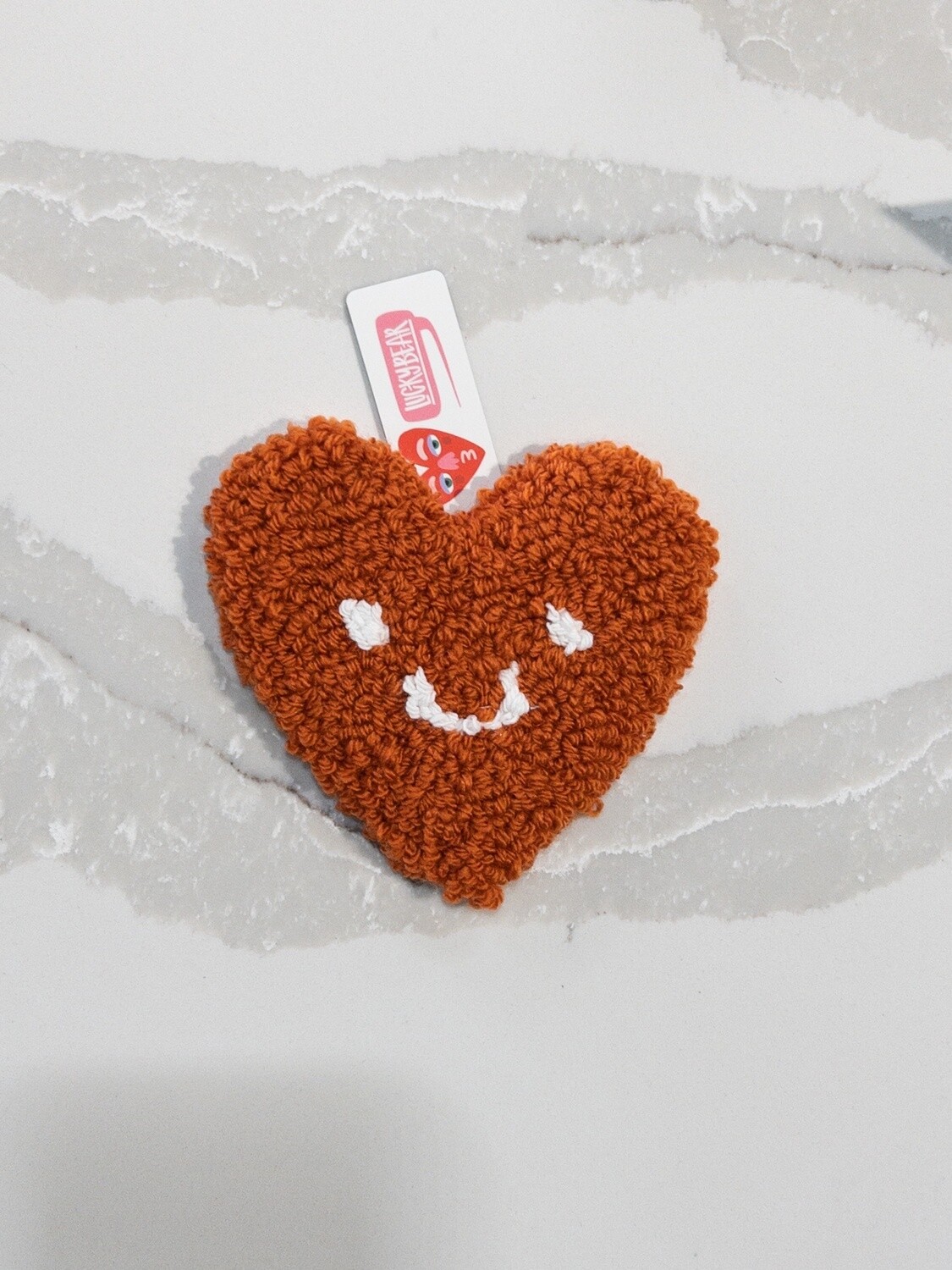 Tufted Mini Smiley Heart