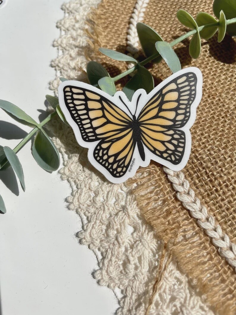 Clear Butterfly Sticker