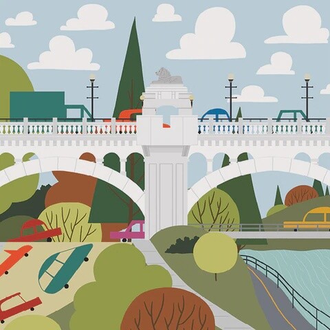 Art Print of Centre Street Bridge
