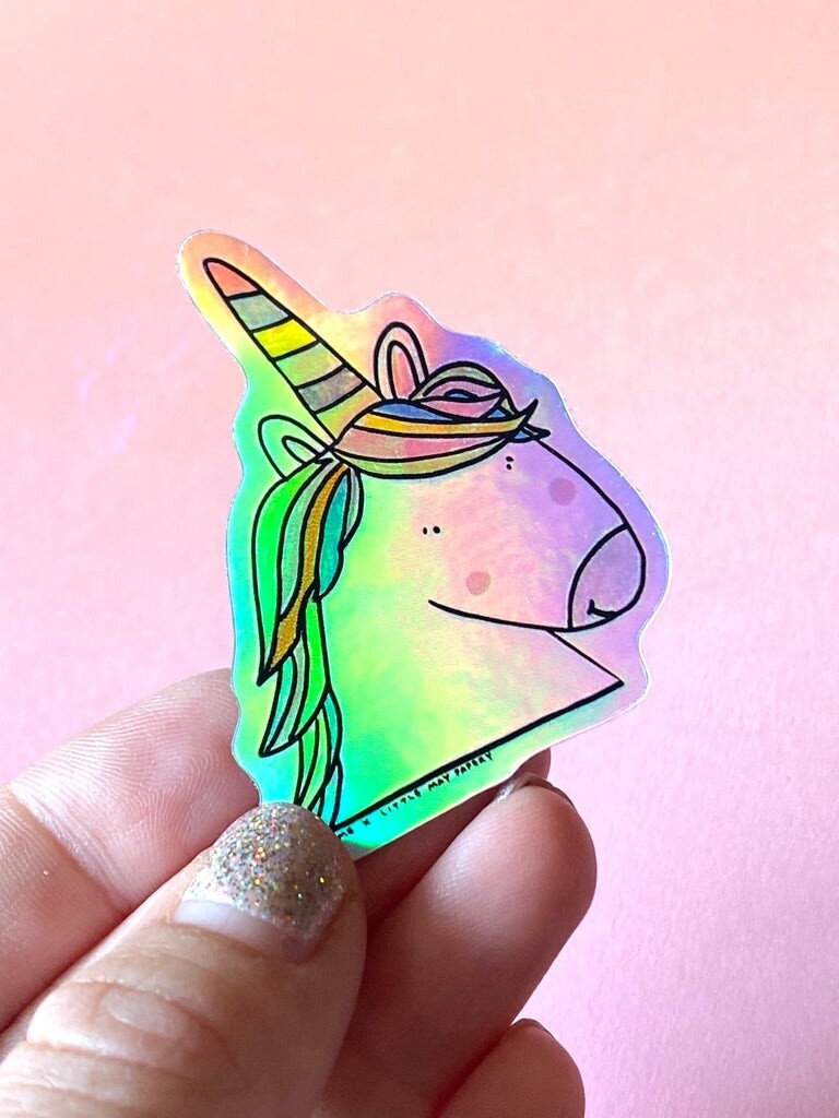 Holographic Unicorn Vinyl Sticker