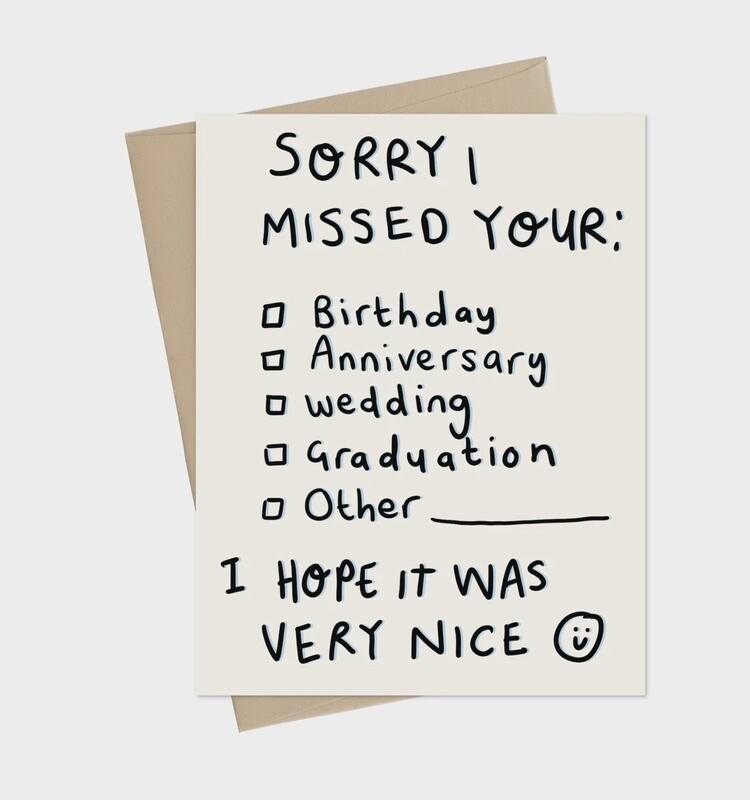 Sorry I missed...
