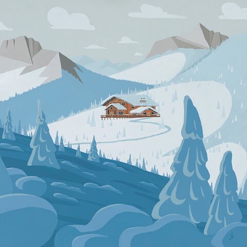 Art Print of Alpine Winter